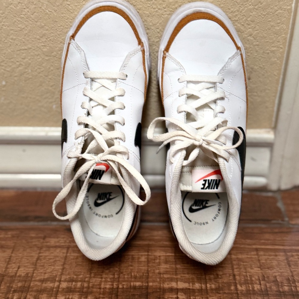 Nike White and Brown Sneakers